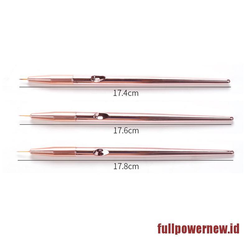 【COD】3pcs Nail Art Brush Set Line Drawing Painting Pen UV Gel Polish Manicure Tools