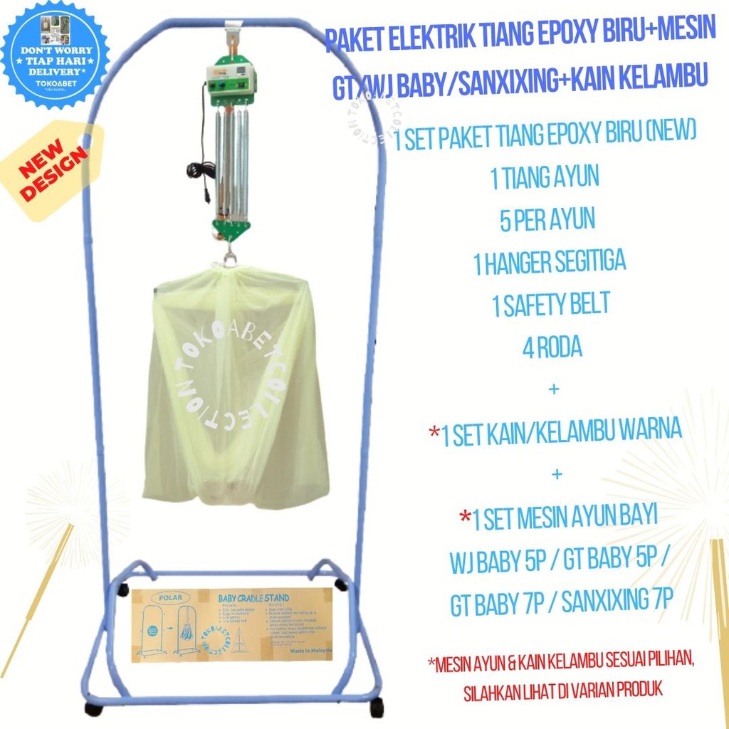 Paket Tiang Ayunan Elektrik Portable GT Baby/WJ Baby dan Tiang EPOXY PROMO12.12#tokoabet