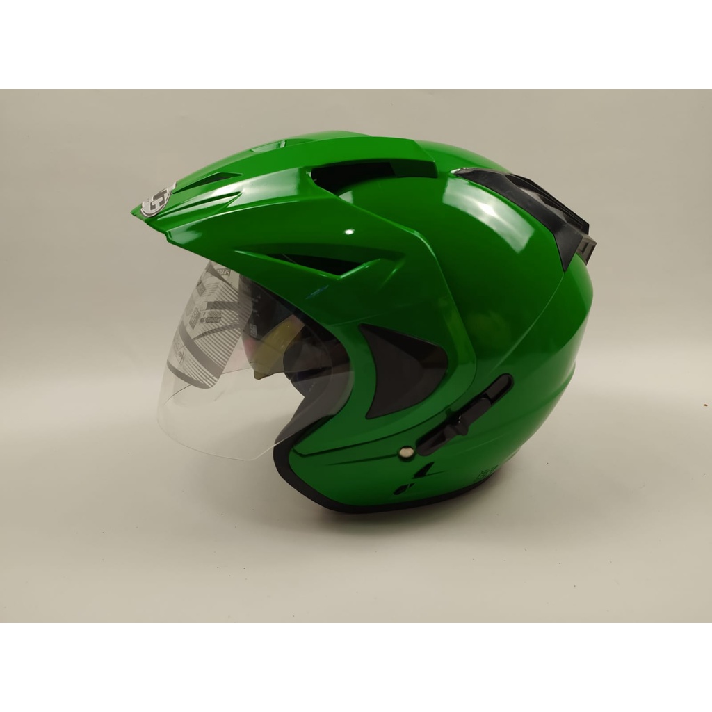 Jual HELM BASIC INK DOUBLE VISOR TYPE T1 WARNA HIJAU BONEK GOOD QUALITY