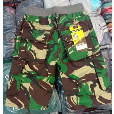 CELANA PENDEK CARGO LORENG/KEMPOL LORENG PINGGANG KARET PRIA/WANITA