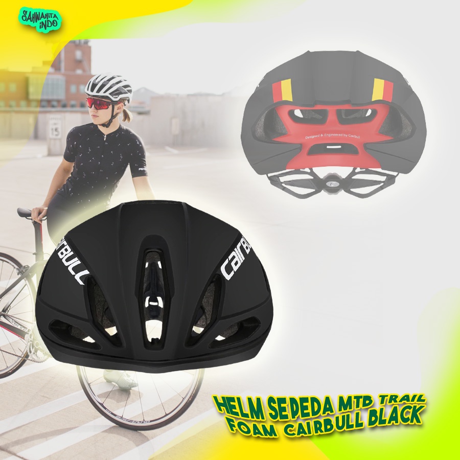 Helm Sepeda MTB Trail Aerodynamics Busa Tebal Hitam Putih Helm Gowes Helem Sepeda mtb helm Sepeda Li