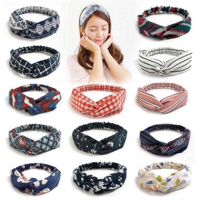  Toko1234 PART III Bando Bandana Kain  Motif Ala Korea 