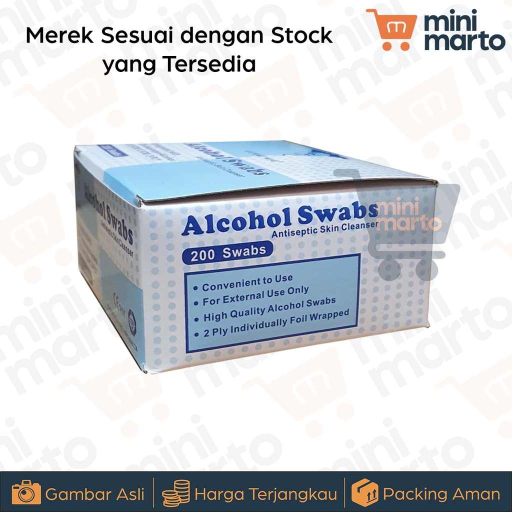 Alkohol Swab / Alcohol Swab / Alcohol Pads Satuan - Minimarto