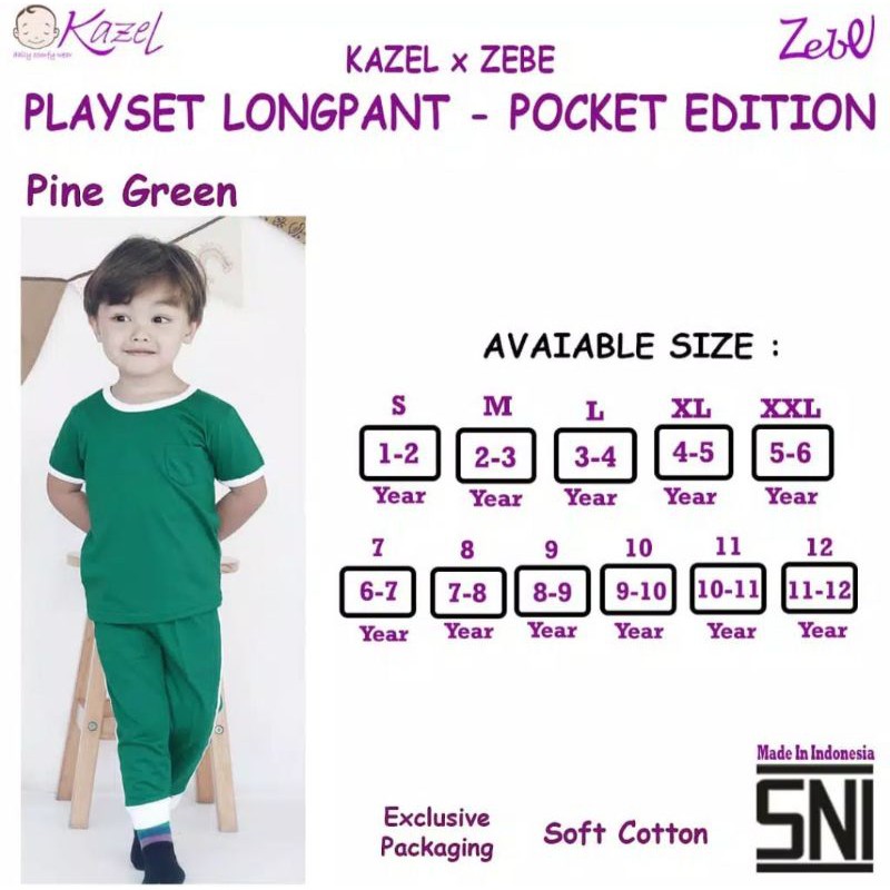 Kazel piyama Playset longpant Pocket Edition part 2/ Zebe Playset Longpant