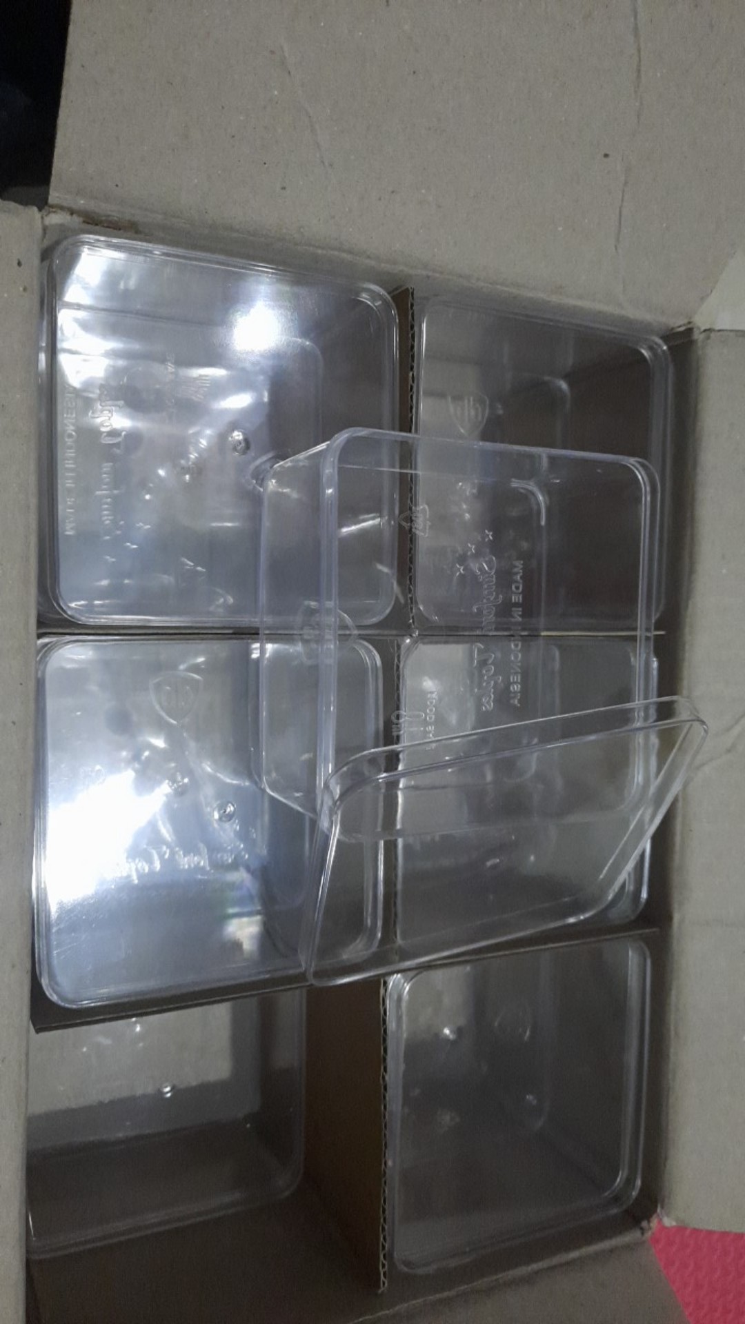 12 Pcs Dessert Box / Toples Nastar Kue Kering Persegi Plastik Mika