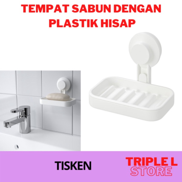 Dijual Tempat Sabun Batang Kamar Mandi Washtafel Tempel Dinding Plastik Hisap Diskon