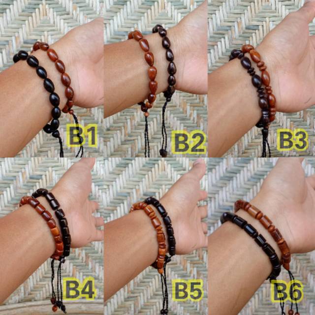 Gelang kayu kokka  kaukah kokah tipe B