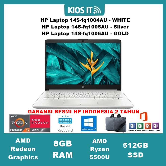 Jual Laptop Hp 14s Fq1004au105au1006au Ryzen 5 5500u 512gb Ssd 8gb Win10 Shopee Indonesia 2595