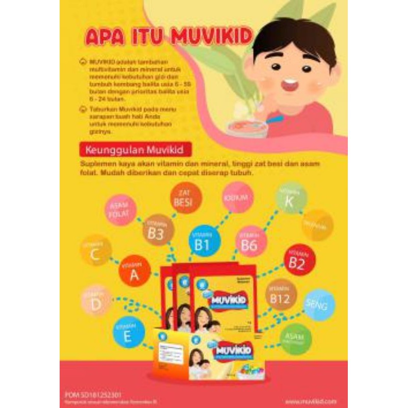 

Muvikid / Penambah Nafsu makan Anak /Bubuk Tabur Multivitamin Anak