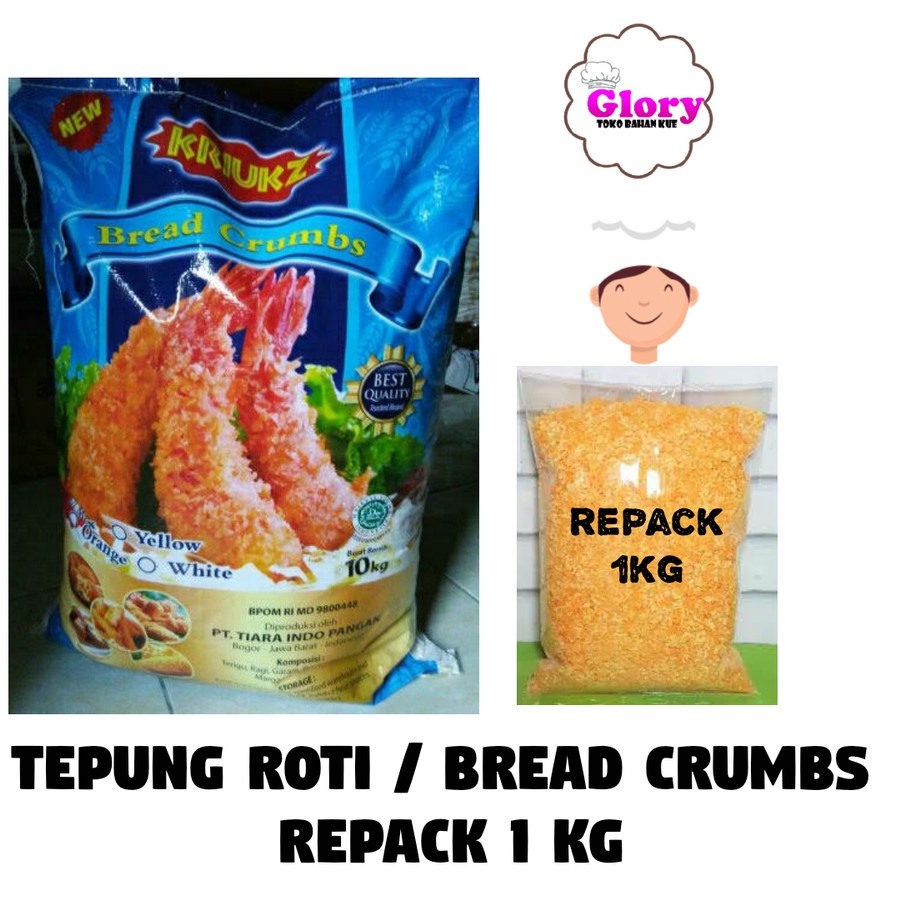

tepung roti kriukz orange repack 1kg/tepung roti bread crumb/tepung panir
