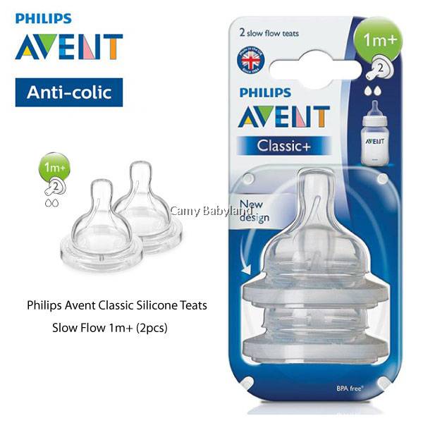 AVENT TEAT CLASSIC SLOW FLOW 2H AIRFLEX 1M+ SCF 632/27 / NIPPLE BOTOL SUSU 1M+ AVENT PHILIPS