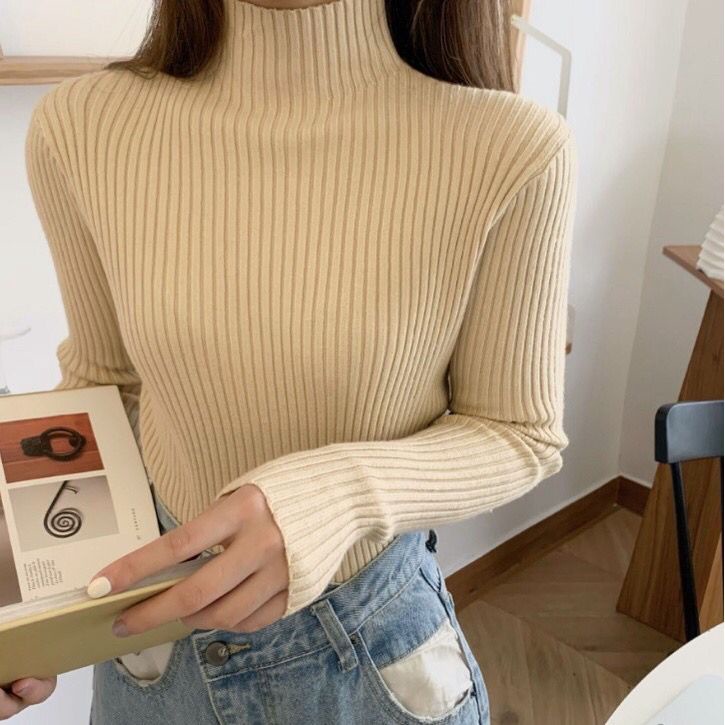 OOTD Inner Rajut Turtleneck Premium Lengan Panjang Import Bahan Adem | Inner Hijab Premium Impor | Manset Baju Wanita Premium