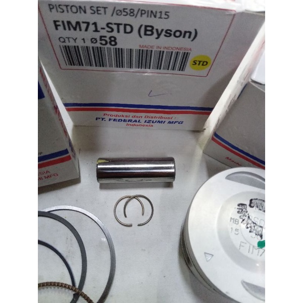 Piston seher kit byson oversize standar original fim