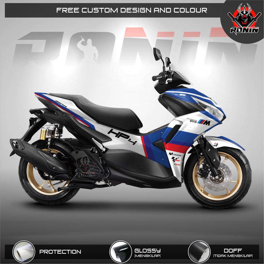 Sticker Decal FULL BODY All New Aerox 155 Connected Motif BMW Livery