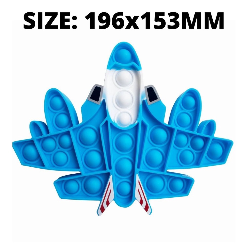 Pop It Jumbo FIDGET TOY Mainan Anak Karakter BTS Rainbow Ukuran 20 cm-PESAWAT