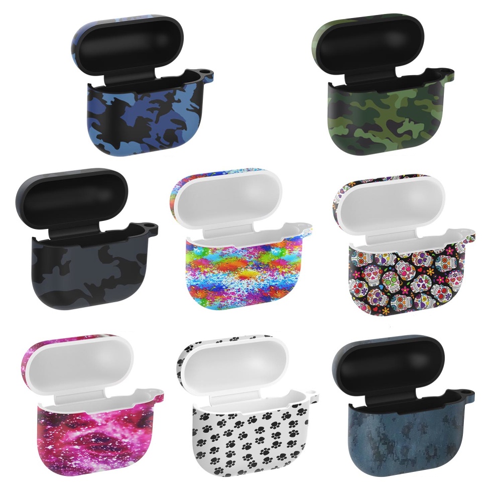 1 Pc Case Motif Kamuflase Warna-Warni Untuk Airpods 3 Pro 3