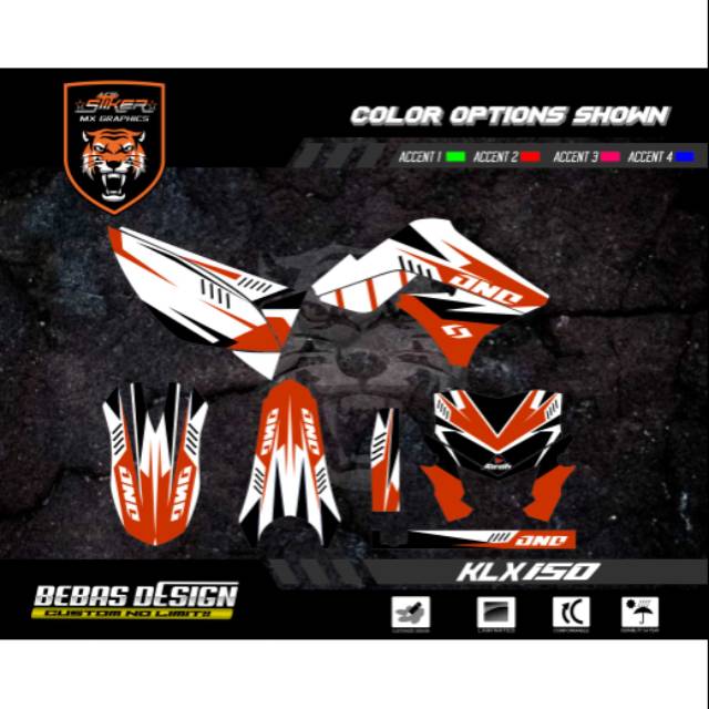 DECAL KLX 150 old orange