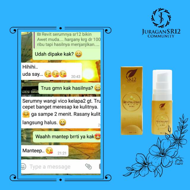 SR12 SERUM REVITALIZING ATASI BOPENG , BEKAS JERAWAT &amp; MATA PANDA / SERUM WAJAH KOLAGEN BPOM