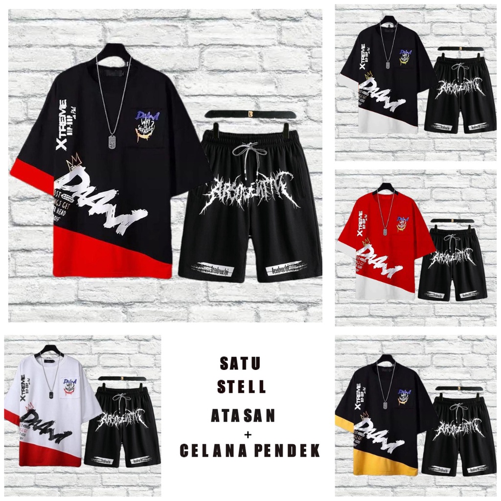 ALIPIO FASHION - SETELAN MAD / satu set / atasan / celana pendek / keren