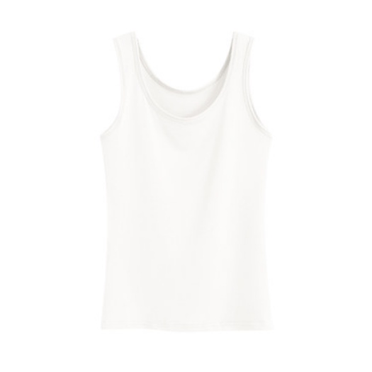 Tank Top Agnes Tanktop Wanita Tangtop Tali Besar Singlet Fashion Slim Langsing-Putih