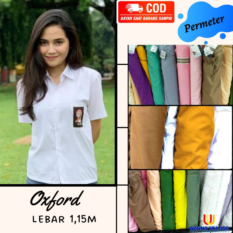 Kain Katun Polos Oxford, Kain Katun, Atasan Seragam Sekolah, Osfot, Atasan Sekolah Smp, Kain Seragam
