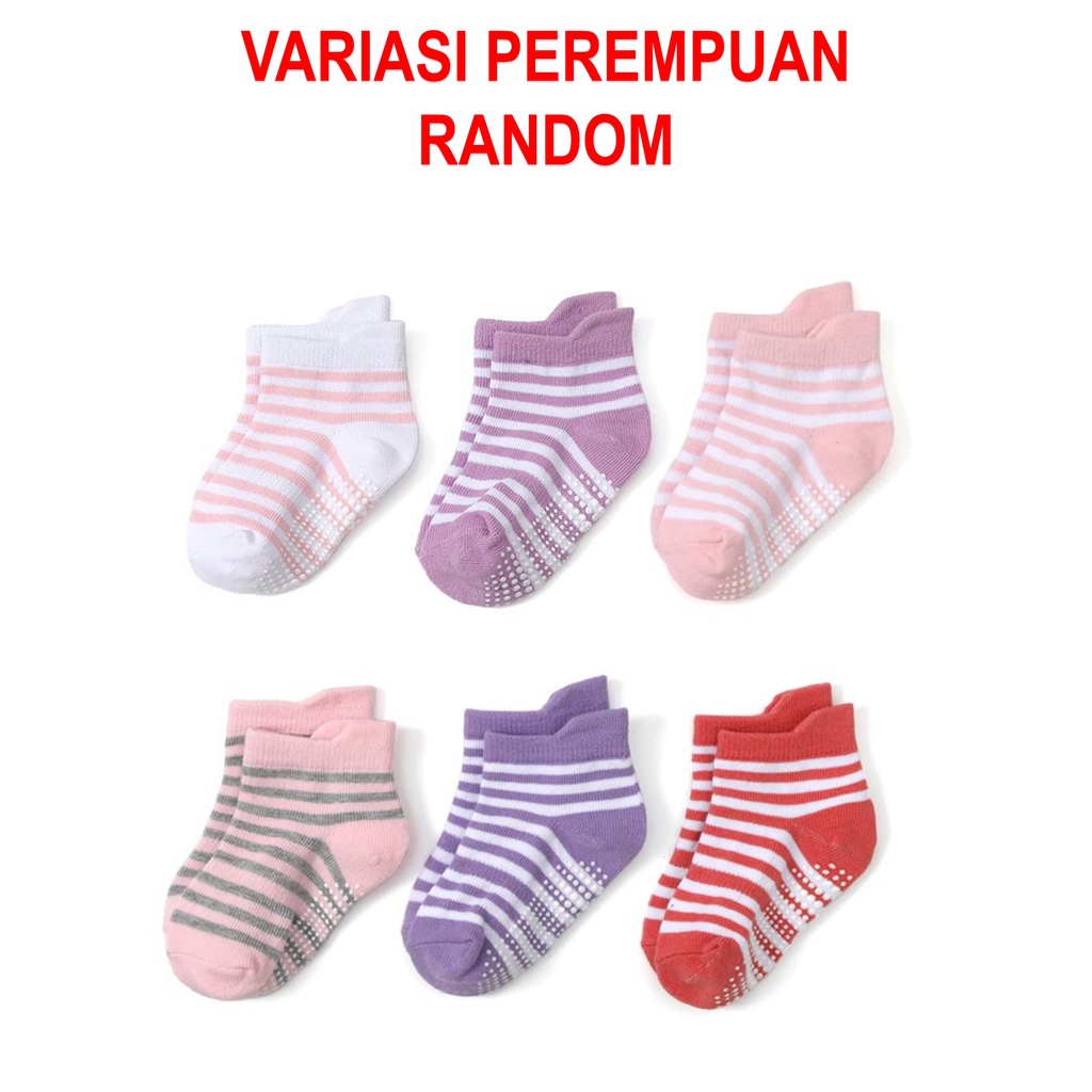 T&amp;Y Kaos Kaki Bayi Anti Slip Pendek Motif Polos 6479 Kaos Kaki Anak Perempuan Laki Laki Polos 3D 6480 Lucu Baby Socks Kids Cute Unik Anti Slip 6481 Murah Import