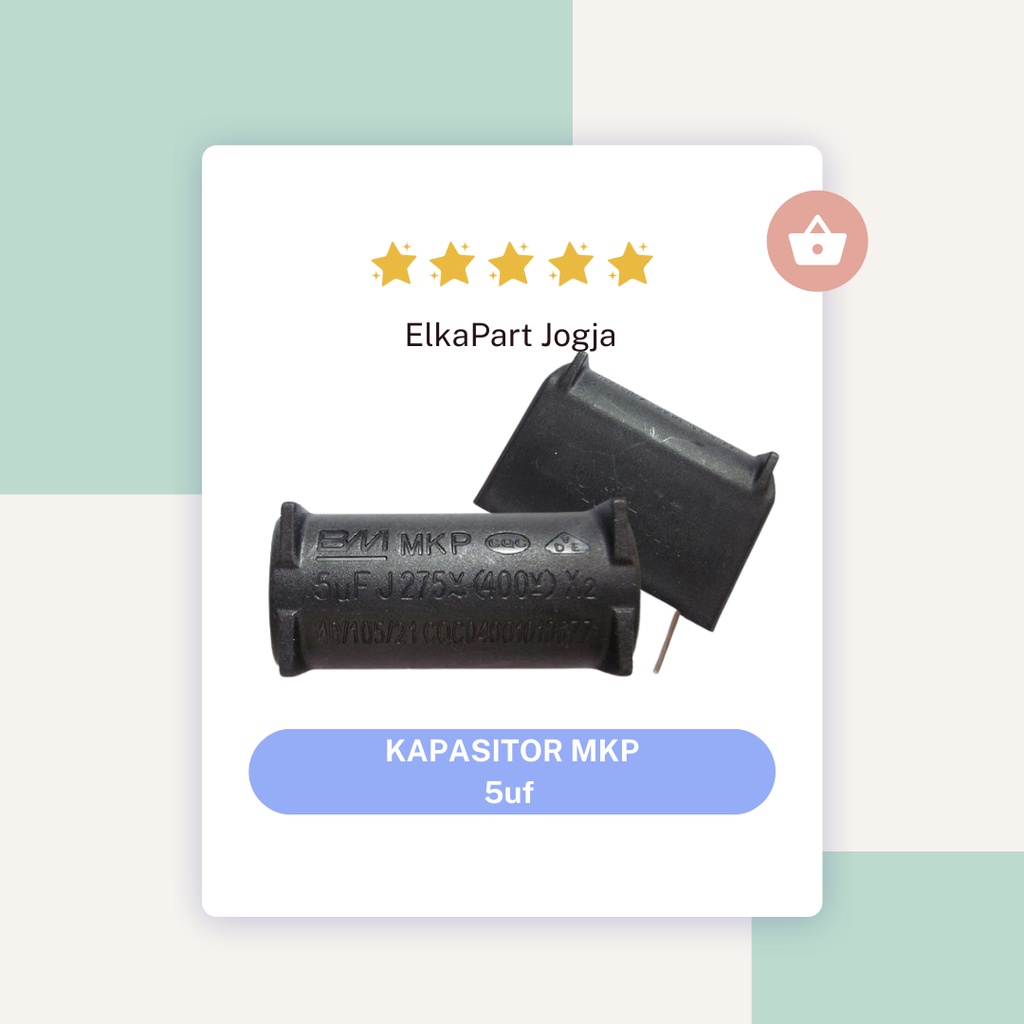 Kapasitor Capasitor MKP X2 5uf Vertikal Berdiri 275V Capacitor