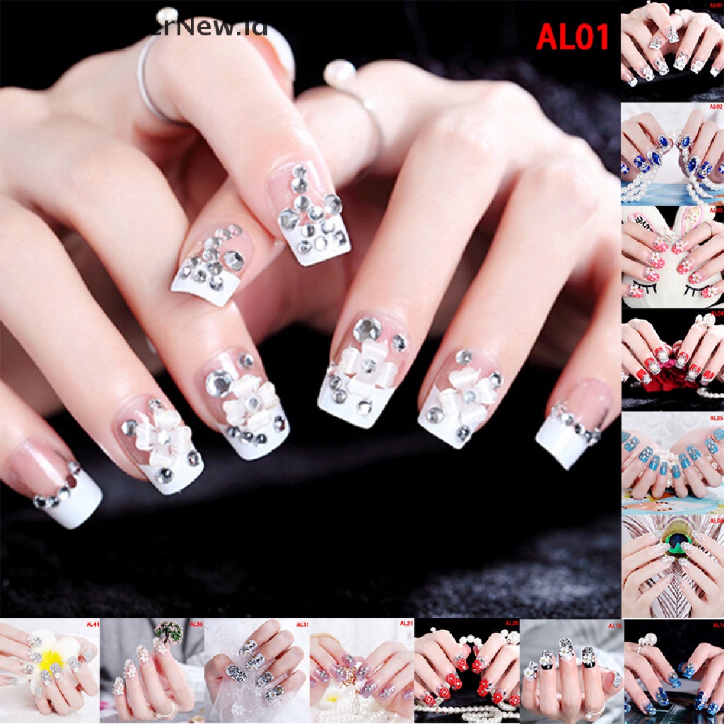 [KUKU PALSU] 24 Pcs KUKU 5D Engraved Nails Sticker Flower Template Decals Tool DIY Manicure Decor Tools