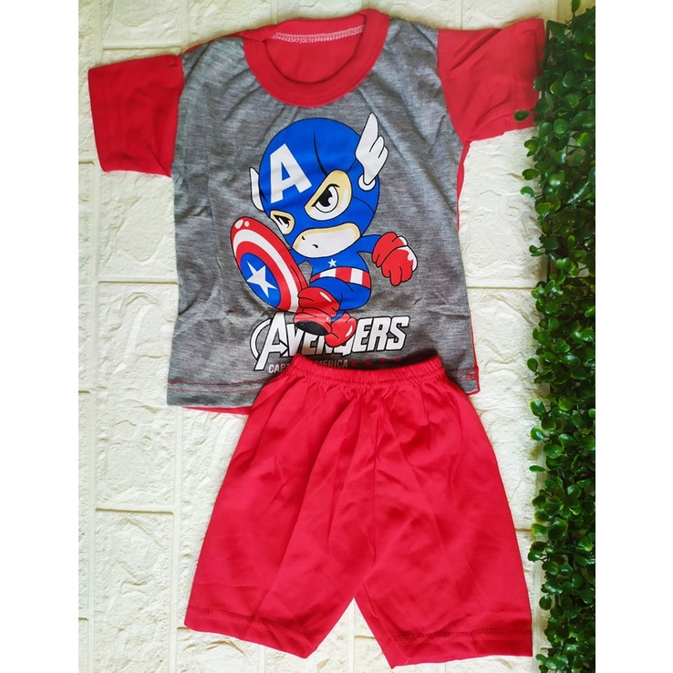 Setelan Baby PDK /0-12Bulan /Murah Berkualitas /Real Picture / Capten America