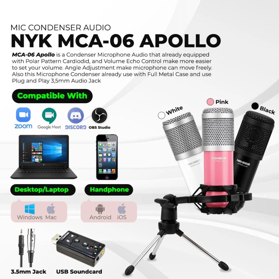 NYK MCA06 / MCA-06 Apollo Condenser Gaming Microphone