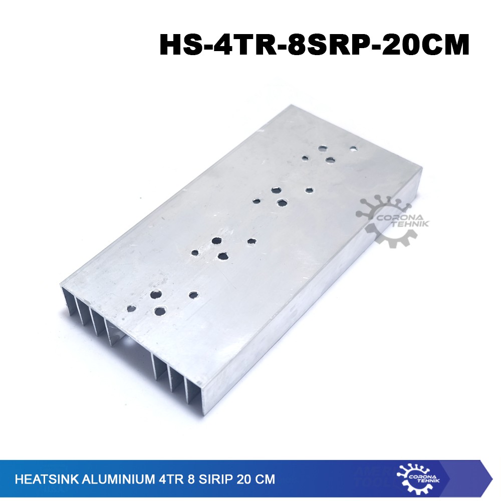 Heatsink 4TR Lubang - 8 Sirip - 20 cm Alumunium