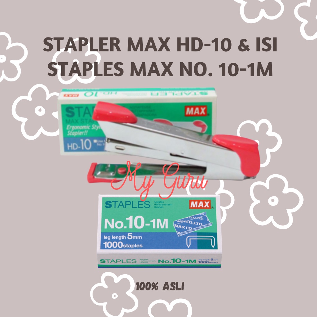 

[COMBO] STAPLER MAX HD-10 JEPRETAN HEKTER DAN ISI STAPLES MAX NO. 10