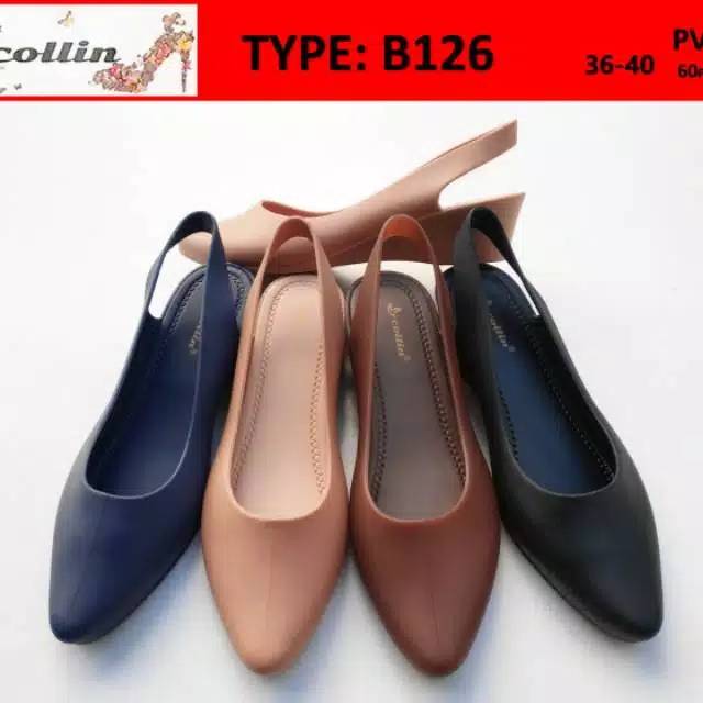 JELLY WEDGES SLOP TALI BELAKANG