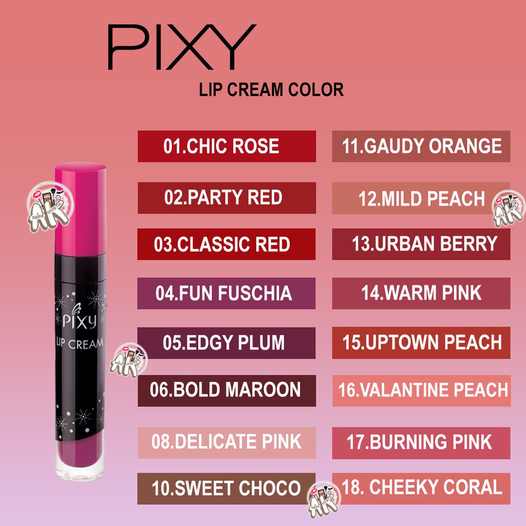 PIXY MATTE LIP CREAM LENGKAP WARNA