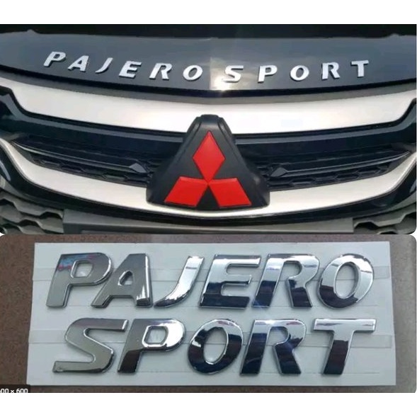 Emblem Tulisan HURUF PAJERO SPORT Engine Hood Kap Mesin OEM PRODUCT