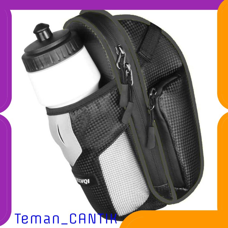 Tas Sepeda Gowes Bahan Tebal Polyester Onthel Waterprof Tahan Air K0R2 Kecil Mini Touring Hitam Gend