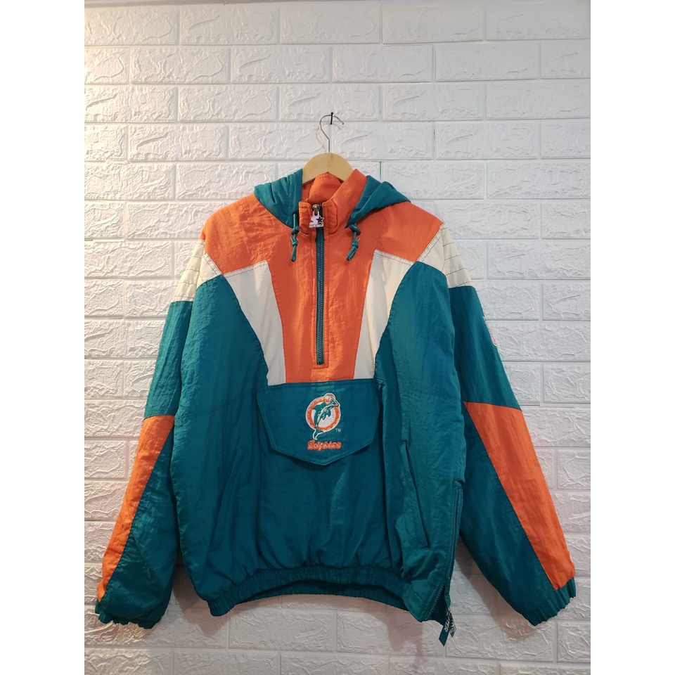 Vintage 1990s NFL Starter Jacket MIAMI DOLPHINS Hooded Puffer Coat Black  XXL 2XL for Sale in Lemon Grove, CA - OfferUp