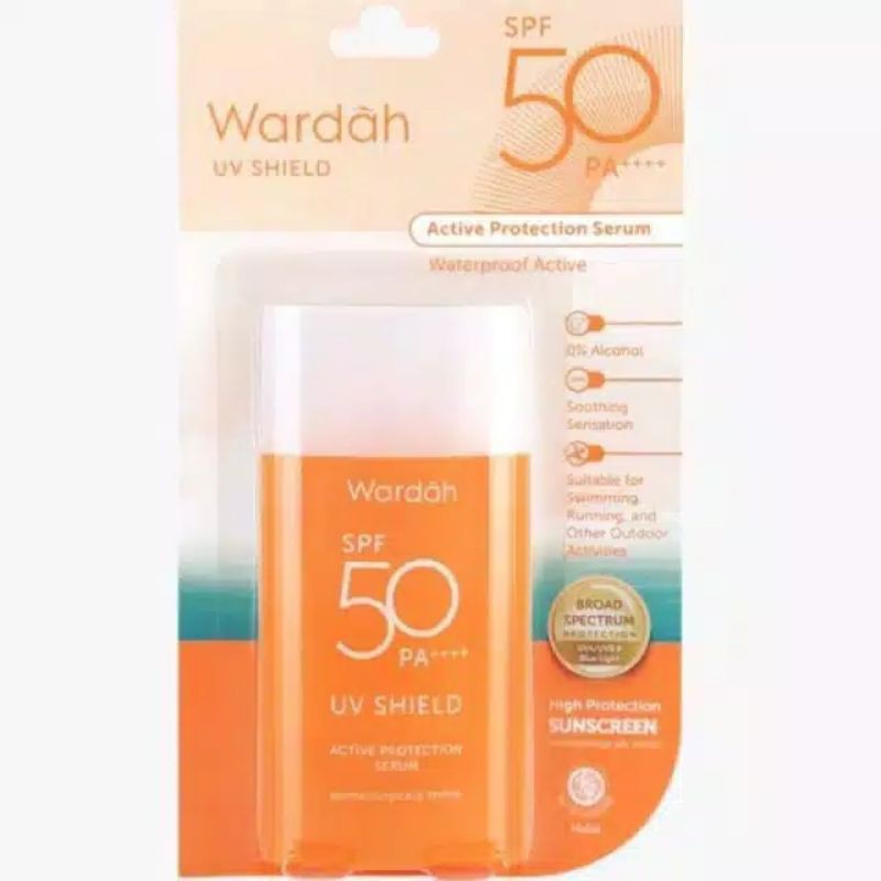(COD) Sunscreen Wardah UV Shield Active Protection Serum SPF 50 PA ++++ Orange Medan
