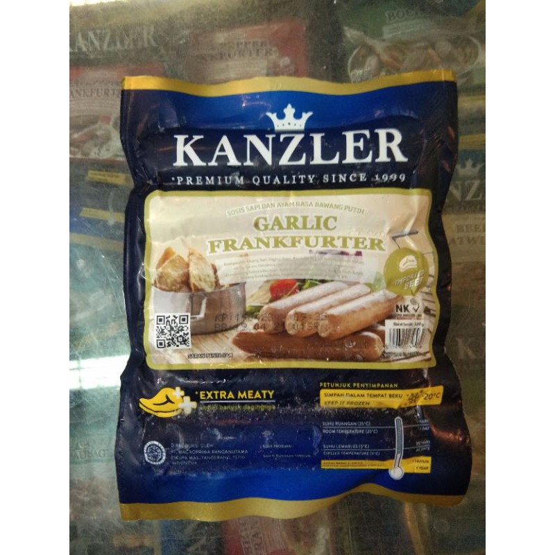 

Kanzler Garlic Frankfurter Sosis Sapi Dan Ayam Rasa Bawang Putih 300Gram