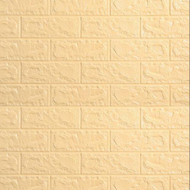 WALLPAPER 3D ZT0107 BRICK FOAM CREAM WALLPAPER DINDING BATU BATA