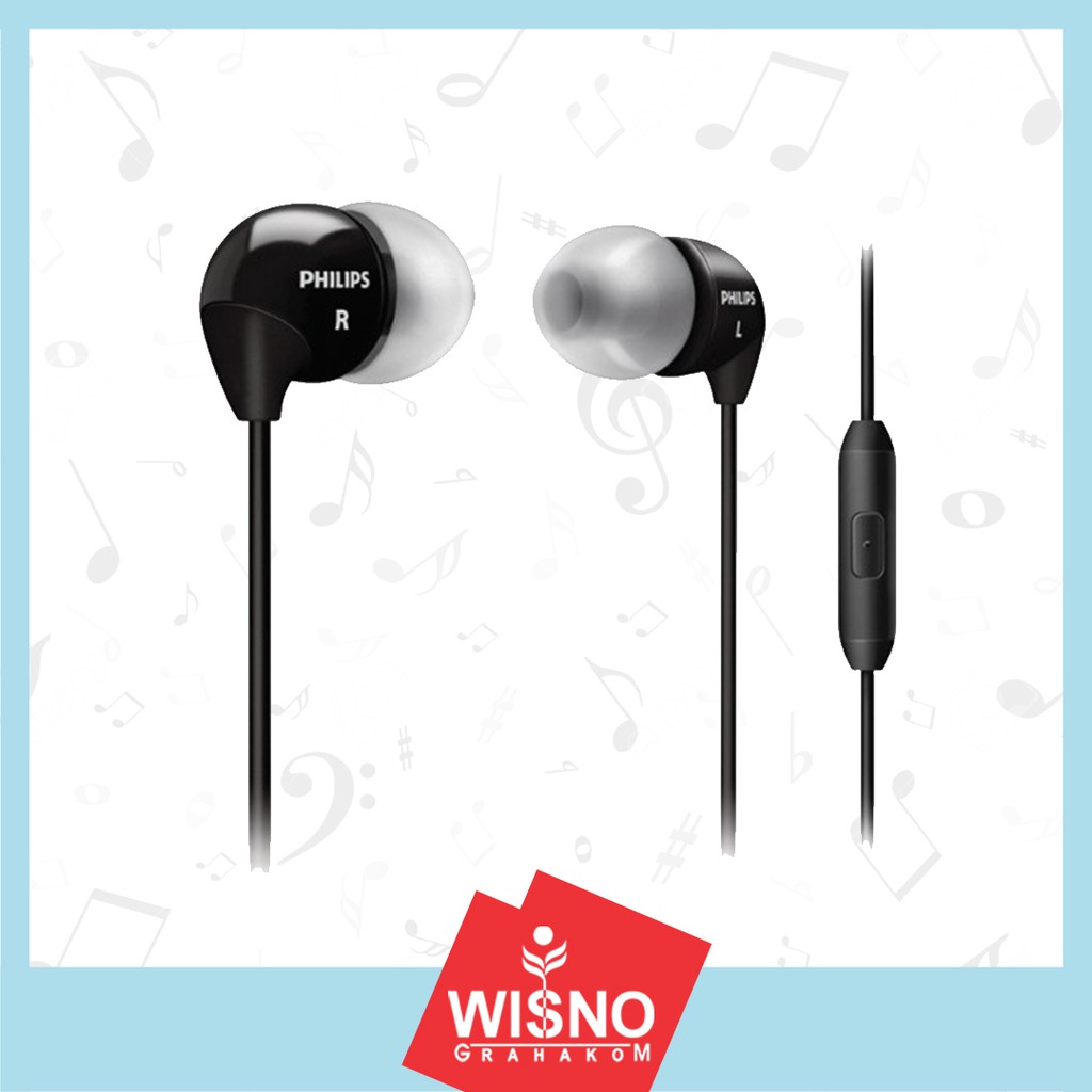 Philips SHE3515 Earphone In-Ear Bass with Mic Original - Headset Handsfree HP