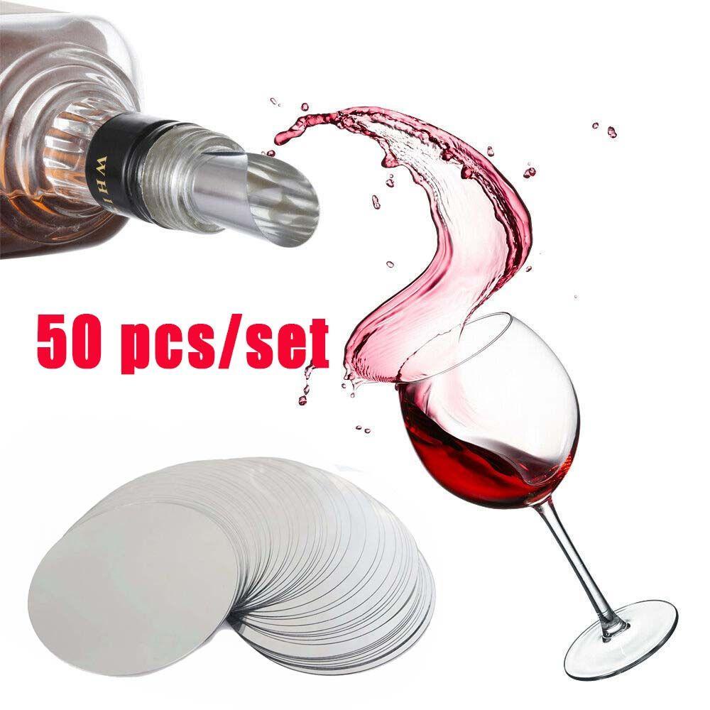 REBUY Wine Pourer Lipat 3inch Drip-proof Aluminium Foil Disk Alat Bar Botol Wine