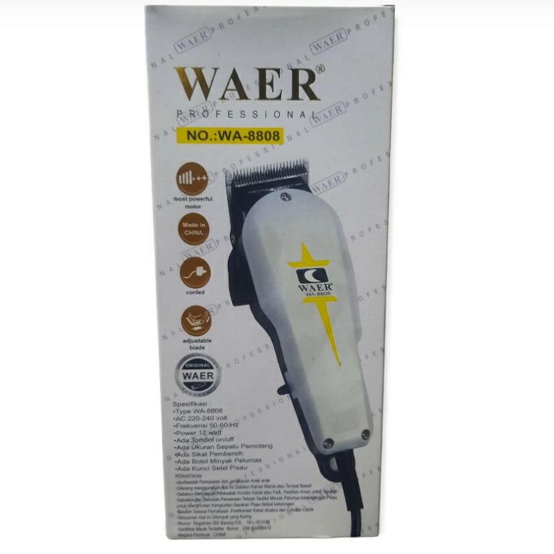 [GM]Alat Cukur Rambut WAER WA - 8808 / Hairclipper WAER / Mesin Cukur Rambut Babershop/salon