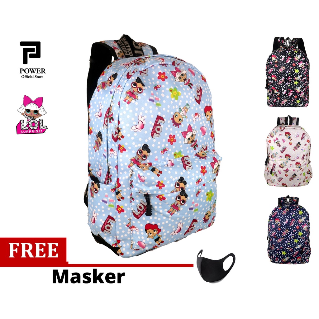 LOL Tas ABG Ransel Casual Unisex - Backpack Casual Karakter LOL - Tas Ransel Sekolah SD-SMP