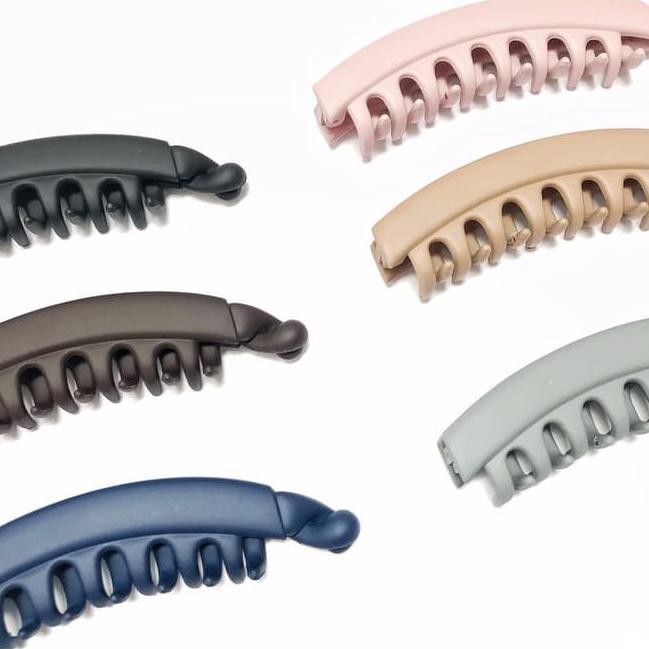 

KMD02 Jepit Pisang Udang Pastel (Large) - Banana Hairclip Made in Korea KODE192