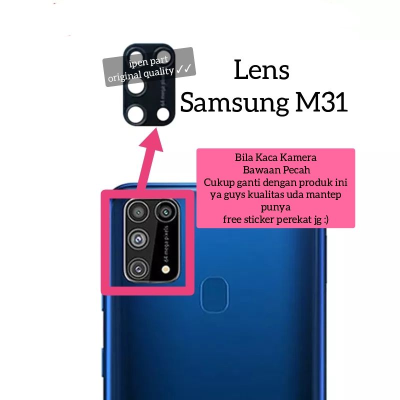 Kaca Kamera M31 Samsung Lensa Camera Belakang Lens