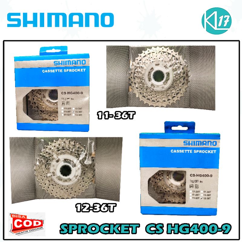 SPROCKET SHIMANO 9 SPEED HG400 SPROKET 9 SPEED SPROCKET SPROKET SEPEDA GUNUNG MTB LIPAT MINION