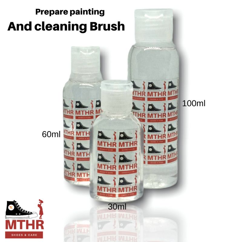 

prepare painting and cleaning brush