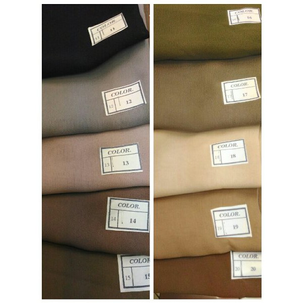 Terbaik     bahan chiffon (sifon silk/sifon arab)