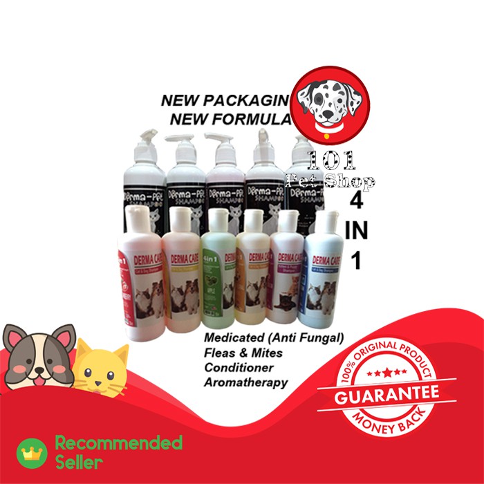 SHAMPOO ANTI KUTU DERMA CARE KUCING &amp; ANJING 250ML ALL VARIAN